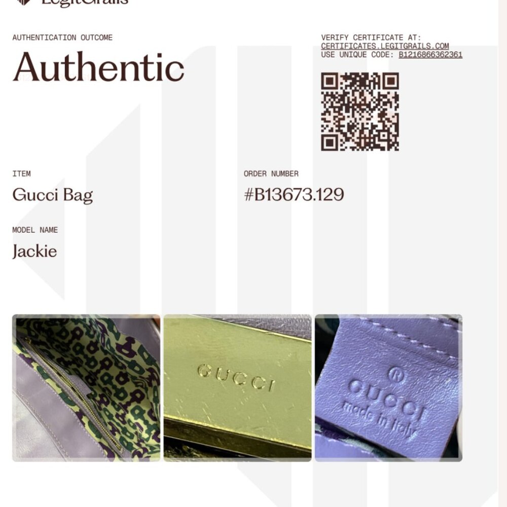 Gucci GG Embossed Guccissima Leather Treasure Bag Lavender Lock/Key Chain COA - Picture 2 of 15